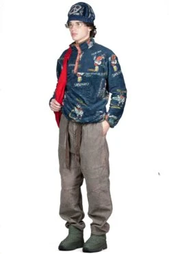 Kountry Calendar Fleece Pullover - Navy -Lemaire Shop Kapital Kountry Calendar Fleece Pullover Navy K2110LC112 EK 1342 11 m