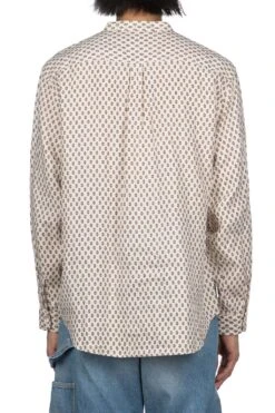 Linen CHIMA-MON Stand Collar Shirt -Lemaire Shop Kapital Linen CHIMA MON Stand Collar Shirt K2304LS108 noe 04 m