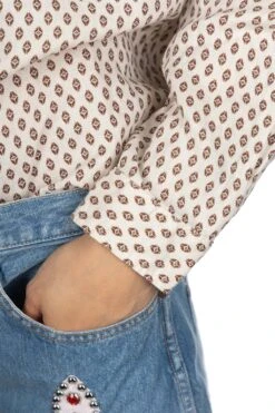 Linen CHIMA-MON Stand Collar Shirt -Lemaire Shop Kapital Linen CHIMA MON Stand Collar Shirt K2304LS108 noe 06 m