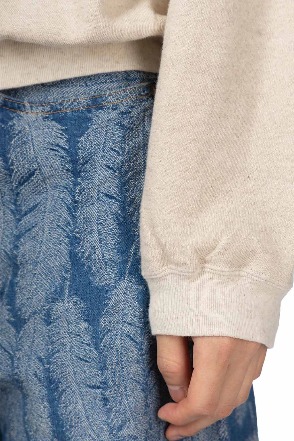 Linen Gauze SWT Knit Crew SWT (CHIROSAKU) - Natural 6 Linen Gauze SWT Knit Crew SWT (CHIROSAKU) - Natural - Image 6