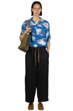 Linen Heavy Canvas CASA Pants - Black