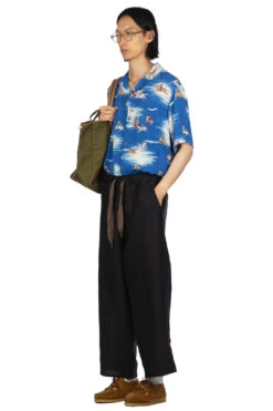 Linen Heavy Canvas CASA Pants - Black -Lemaire Shop Kapital Linen Heavy Canvas CASA Pants Black K2304LP101 ac 07 m