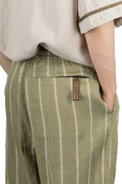 Linen PHILLIES Stripe EASY Pants - Khaki -Lemaire Shop Kapital Linen PHILLIES Stripe EASY Pants Khaki K2303LP020 KHA 06 m