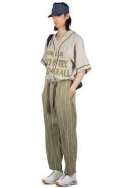 Linen PHILLIES Stripe EASY Pants - Khaki -Lemaire Shop Kapital Linen PHILLIES Stripe EASY Pants Khaki K2303LP020 KHA 07 m