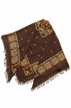 Linen Rayon Fringe Stole (HAVANANAJA) - 4 Color Choices -Lemaire Shop Kapital Linen Rayon Fringe Stole HAVANANAJA 4 Color Choices K2305XG532 04