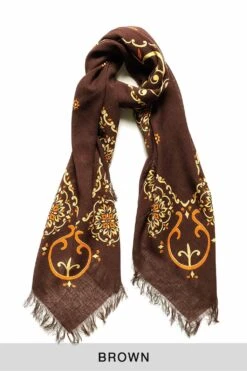 Linen Rayon Fringe Stole (HAVANANAJA) - 4 Color Choices -Lemaire Shop Kapital Linen Rayon Fringe Stole HAVANANAJA 4 Color Choices K2305XG532 11