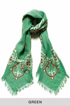 Linen Rayon Fringe Stole (HAVANANAJA) - 4 Color Choices -Lemaire Shop Kapital Linen Rayon Fringe Stole HAVANANAJA 4 Color Choices K2305XG532 13