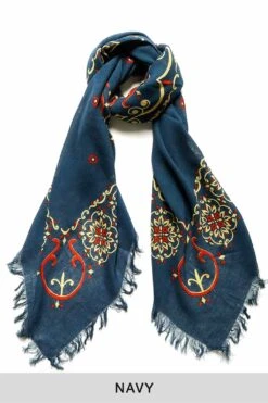 Linen Rayon Fringe Stole (HAVANANAJA) - 4 Color Choices -Lemaire Shop Kapital Linen Rayon Fringe Stole HAVANANAJA 4 Color Choices K2305XG532 15