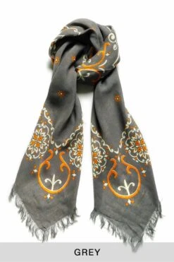 Linen Rayon Fringe Stole (HAVANANAJA) - 4 Color Choices -Lemaire Shop Kapital Linen Rayon Fringe Stole HAVANANAJA 4 Color Choices K2305XG532 17