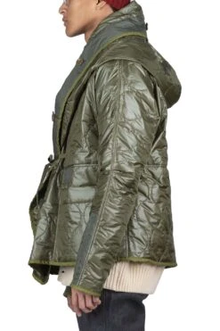 Nylon Quilting Lining RING Coat - Khaki -Lemaire Shop Kapital Nylon Quilting Lining RING Coat Khaki EK 1307 noe 03 m