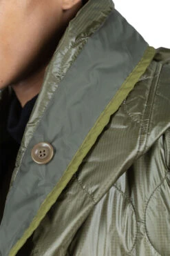 Nylon Quilting Lining RING Coat - Khaki -Lemaire Shop Kapital Nylon Quilting Lining RING Coat Khaki EK 1307 noe 05 m