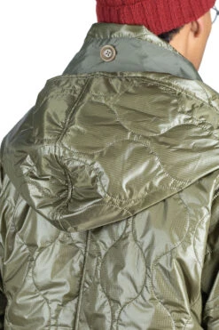 Nylon Quilting Lining RING Coat - Khaki -Lemaire Shop Kapital Nylon Quilting Lining RING Coat Khaki EK 1307 noe 07 m