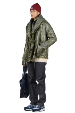 Nylon Quilting Lining RING Coat - Khaki -Lemaire Shop Kapital Nylon Quilting Lining RING Coat Khaki EK 1307 noe 08 m