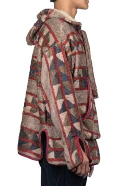 PUEBLO Stripe Fleece BAJA Parka -Lemaire Shop Kapital PUEBLO Stripe Fleece BAJA Parka K2210LC107 viv 03 m