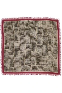 Rayon Fringe Stole (HACKSAW-BLOCK) - 3 Color Choices