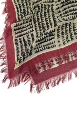 Rayon Fringe Stole (HACKSAW-BLOCK) - 3 Color Choices -Lemaire Shop Kapital Rayon Fringe Stole HACKSAW BLOCK 3 Color Choices K2309XG528 03