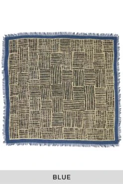 Rayon Fringe Stole (HACKSAW-BLOCK) - 3 Color Choices -Lemaire Shop Kapital Rayon Fringe Stole HACKSAW BLOCK 3 Color Choices K2309XG528 12