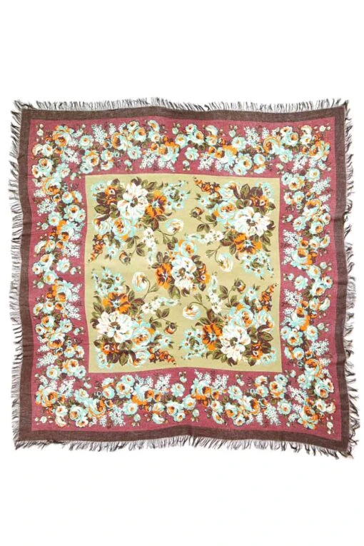 Rayon Fringe Stole NADESHIKO Champetre - 3 Color Choices -Lemaire Shop Kapital Rayon Fringe Stole NADESHIKO Champetre 3 Color Choices K2309XG527 viv 01