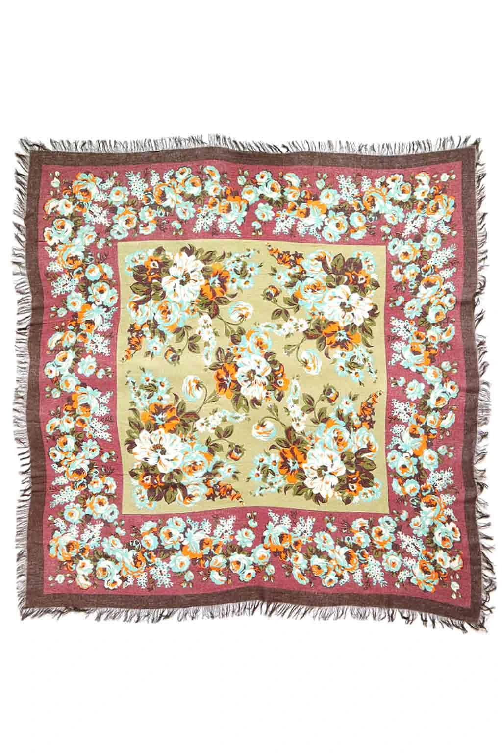 Rayon Fringe Stole NADESHIKO Champetre - 3 Color Choices 1 Rayon Fringe Stole NADESHIKO Champetre - 3 Color Choices