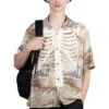 Rayon KAMEKAMEHA BONE Aloha Shirt - Brown