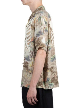 Rayon KAMEKAMEHA BONE Aloha Shirt - Brown -Lemaire Shop Kapital Rayon KAMEKAMEHA BONE Aloha Shirt Brown EK 1214SS BR noe 24 m