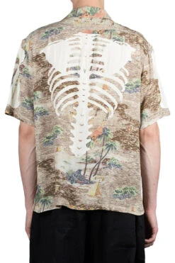 Rayon KAMEKAMEHA BONE Aloha Shirt - Brown -Lemaire Shop Kapital Rayon KAMEKAMEHA BONE Aloha Shirt Brown EK 1214SS BR noe 25 m