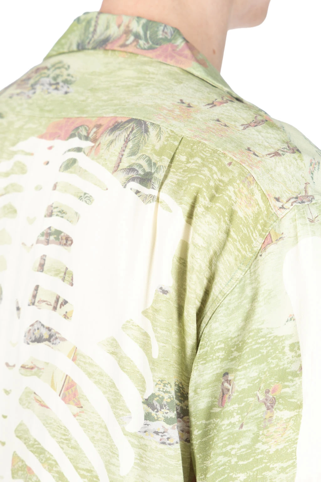 Rayon KAMEKAMEHA BONE Aloha Shirt - Khaki 7 Rayon KAMEKAMEHA BONE Aloha Shirt - Khaki - Image 7