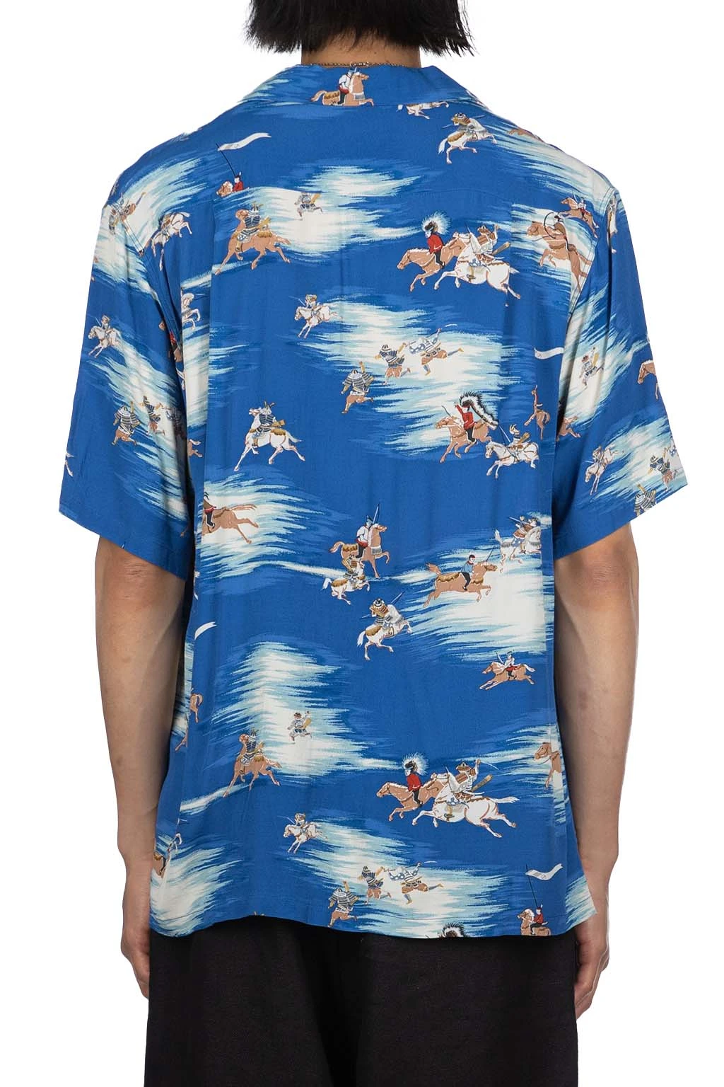 Rayon KAMIKAZE Aloha Shirt - Blue 4 Rayon KAMIKAZE Aloha Shirt - Blue - Image 4