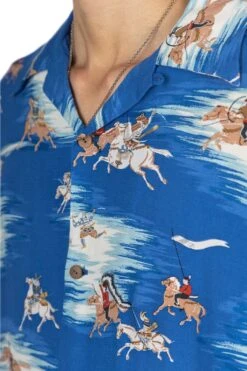 Rayon KAMIKAZE Aloha Shirt - Blue 11 Rayon KAMIKAZE Aloha Shirt - Blue -Lemaire Shop Kapital Rayon KAMIKAZE Aloha Shirt Blue K2305SS196 05 m