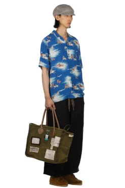 Rayon KAMIKAZE Aloha Shirt - Blue 13 Rayon KAMIKAZE Aloha Shirt - Blue -Lemaire Shop Kapital Rayon KAMIKAZE Aloha Shirt Blue K2305SS196 07 m