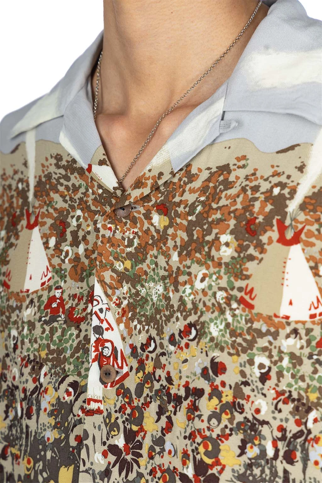 Rayon NABAJO LAND Aloha Shirt - Light Grey 5 Rayon NABAJO LAND Aloha Shirt - Light Grey - Image 5