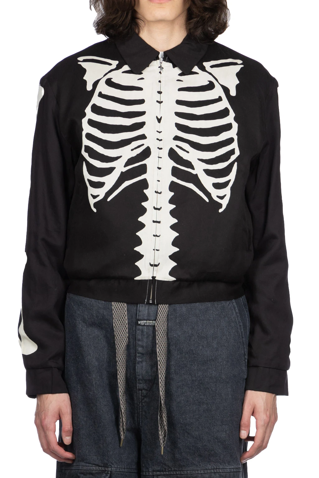 Rayon Twill BONE Drizzler JKT - Black 2 Rayon Twill BONE Drizzler JKT - Black - Image 2