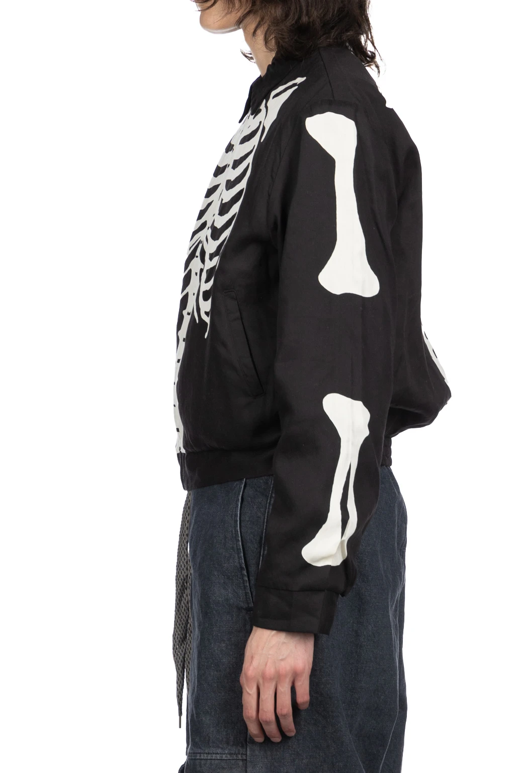 Rayon Twill BONE Drizzler JKT - Black 3 Rayon Twill BONE Drizzler JKT - Black - Image 3