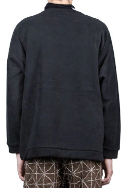 Reverse Fleece BIG Crew Sweater - Black -Lemaire Shop Kapital Reverse Fleece BIG Crew Sweater Black EK 829 BLK noe 09 m
