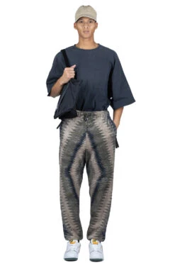 THUNDER MOTHER Fleece EASY Pants - Grey X Beige