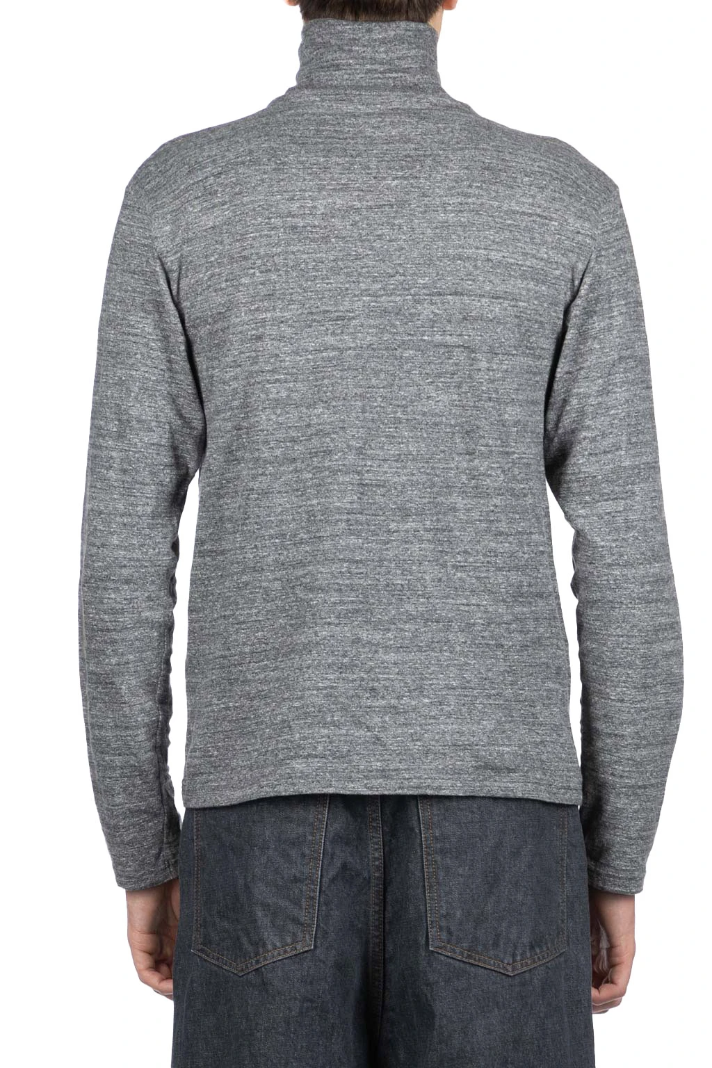 TOP Jersey High Neck Pocket Long Sleeve T - Charcoal 4 TOP Jersey High Neck Pocket Long Sleeve T - Charcoal - Image 4