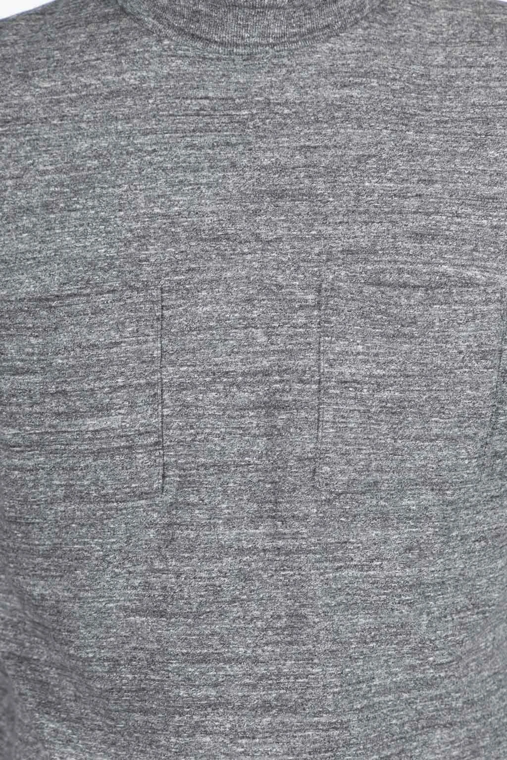 TOP Jersey High Neck Pocket Long Sleeve T - Charcoal 6 TOP Jersey High Neck Pocket Long Sleeve T - Charcoal - Image 6