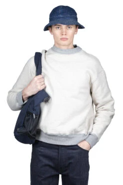 TOP Knit Reversible Elbow-Rip SWT (CONEYBOWY) - Natural X Grey