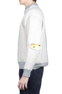 TOP Knit Reversible Elbow-Rip SWT (CONEYBOWY) - Natural X Grey -Lemaire Shop Kapital TOP Knit Reversible Elbow Rip SWT CONEYBOWY Natural x Grey K2210LC104 noe 03 m