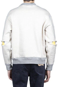 TOP Knit Reversible Elbow-Rip SWT (CONEYBOWY) - Natural X Grey -Lemaire Shop Kapital TOP Knit Reversible Elbow Rip SWT CONEYBOWY Natural x Grey K2210LC104 noe 04 m