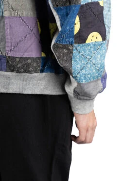 Top Fleece X PROFILE RAINBOWY Quilt 2-Tone BIG SWT - Grey 16 Top Fleece X PROFILE RAINBOWY Quilt 2-Tone BIG SWT - Grey -Lemaire Shop Kapital Top Fleece x PROFILE RAINBOWY Quilt 2 Tone BIG SWT Grey EK 1482 GRY 07 m