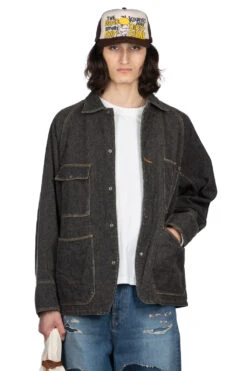 Twill Aging-Wool CACTUS Coverall - Charcoal