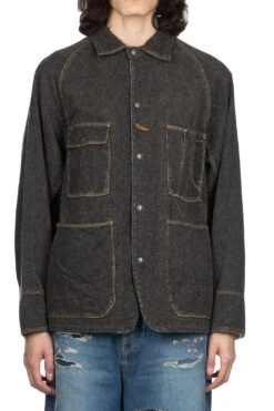 Lemaire Shop -Lemaire Shop Kapital Twill Aging Wool CACTUS Coverall Charcoal K2309LJ021 CHA ac 02 m