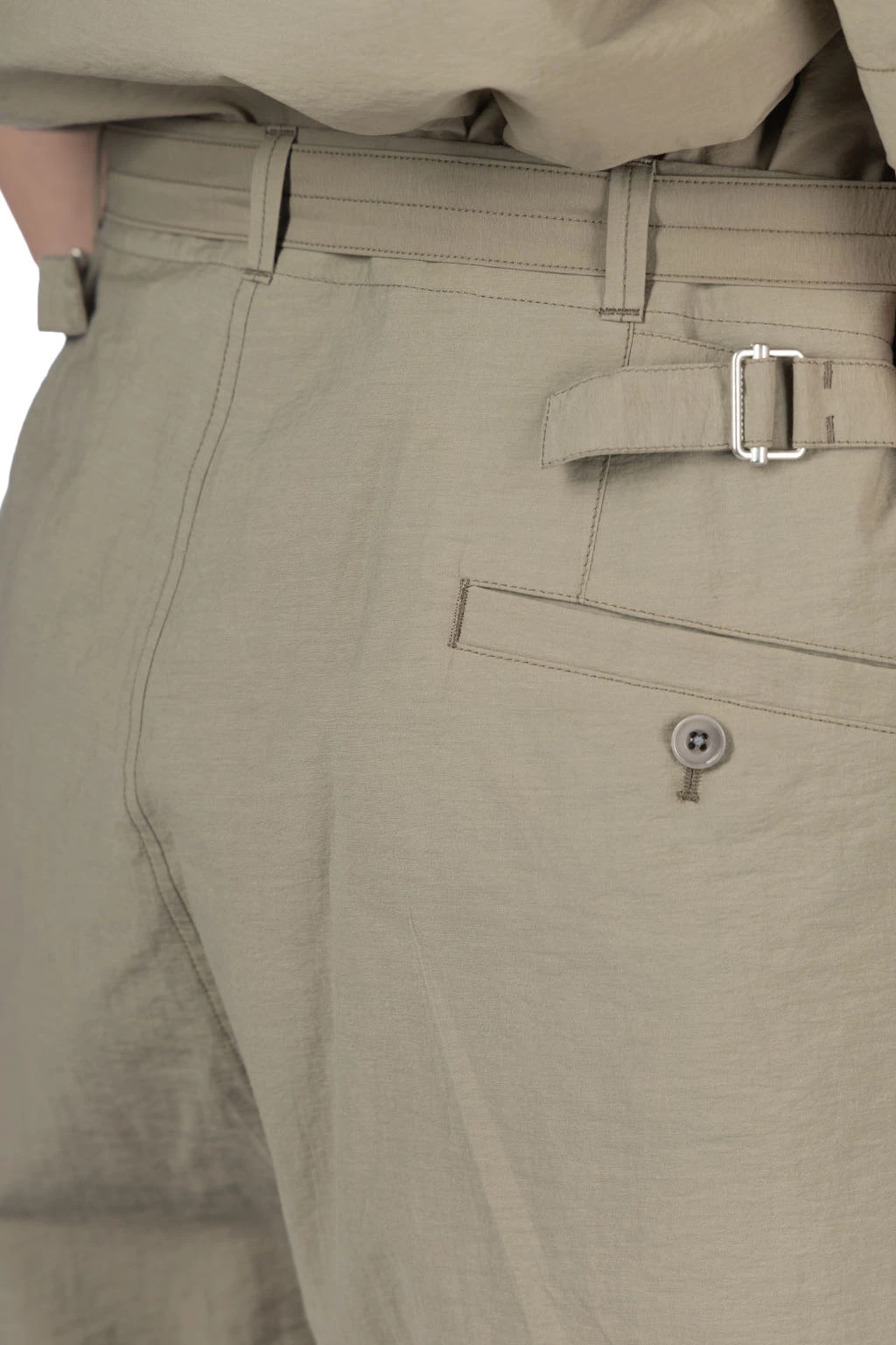 Lemaire Belted Carrot Pants - Dusty Khaki 6 Lemaire Belted Carrot Pants - Dusty Khaki - Image 6