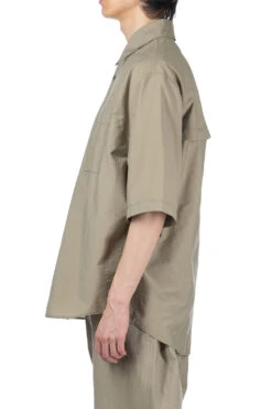 Lemaire Double Pocket SS Shirt - Dusty Khaki -Lemaire Shop LEMAIRE Double Pocket SS Shirt Dusty Khaki SH1079 LF1234 GR641 2003