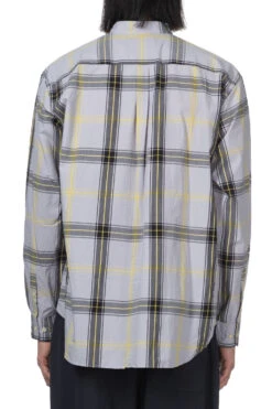 TYP Check Loose Fit BC Shirt - Grey X Black -Lemaire Shop Manual Alphabet TYP Check Loose Fit BC Shirt Grey x Black MA S 710 04