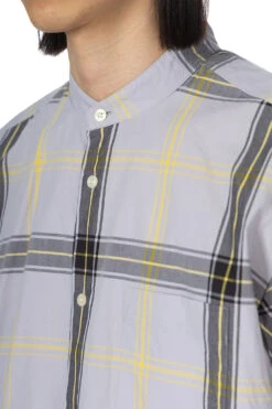 TYP Check Loose Fit BC Shirt - Grey X Black -Lemaire Shop Manual Alphabet TYP Check Loose Fit BC Shirt Grey x Black MA S 710 05