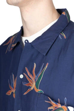 Cupra Hemp Aloha Shirt - Navy -Lemaire Shop Nanamica Cupra Hemp Aloha Shirt Navy SUGS419U N 05 m