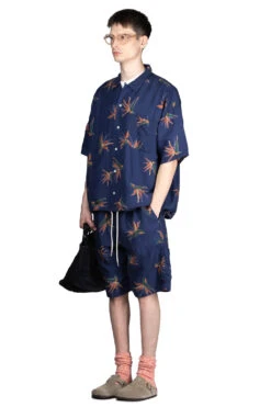 Cupra Hemp Aloha Shirt - Navy -Lemaire Shop Nanamica Cupra Hemp Aloha Shirt Navy SUGS419U N 08 m