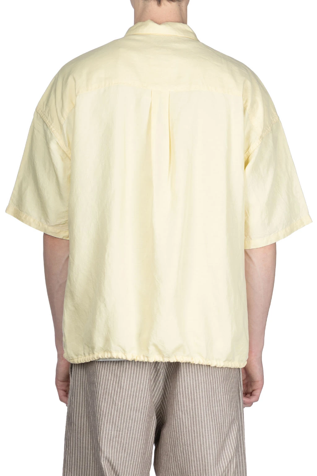 Open Collar Cupra Hemp S/S Shirt - Yellow 4 Open Collar Cupra Hemp S/S Shirt - Yellow - Image 4